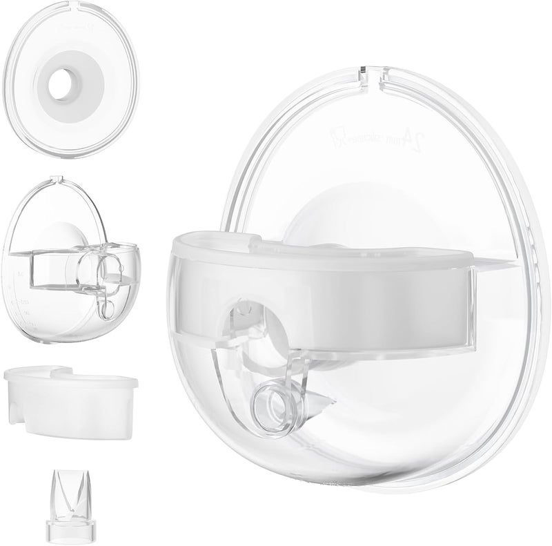 Paruu P16 Replacement Full Set Collector Cup, Only Compatible with P16 Wearable Breast Pump (150ml, 24mm Flange), Original Accessories, 1 Set - Image 1